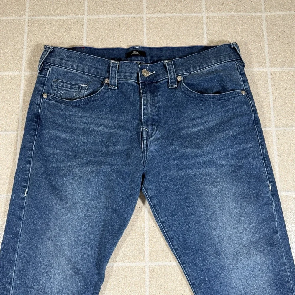 True Religion Jeans Mens 38 Blue Geno Relaxed Slim Medium Wash
